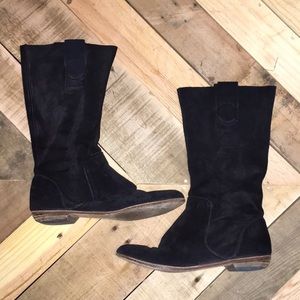 ✨🖤Slouchy Leather midcalf boots sz 8.5🖤✨